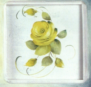 Roses and Blueberries Plaque small