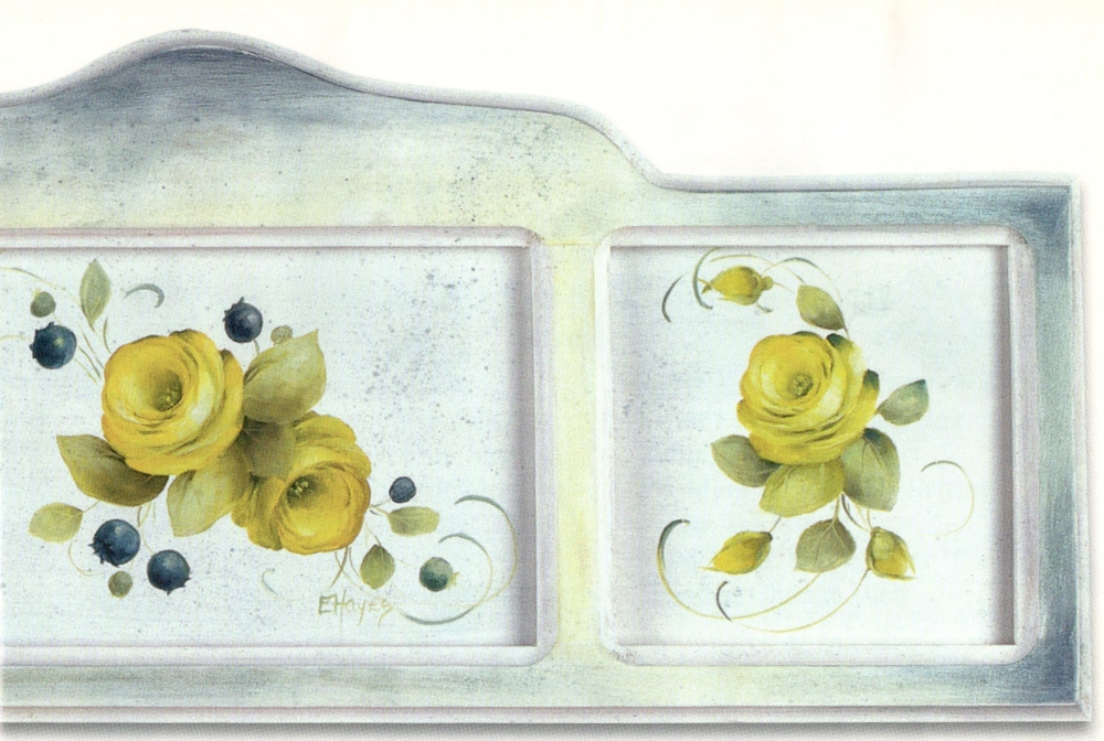 Roses and Blueberries Plaque