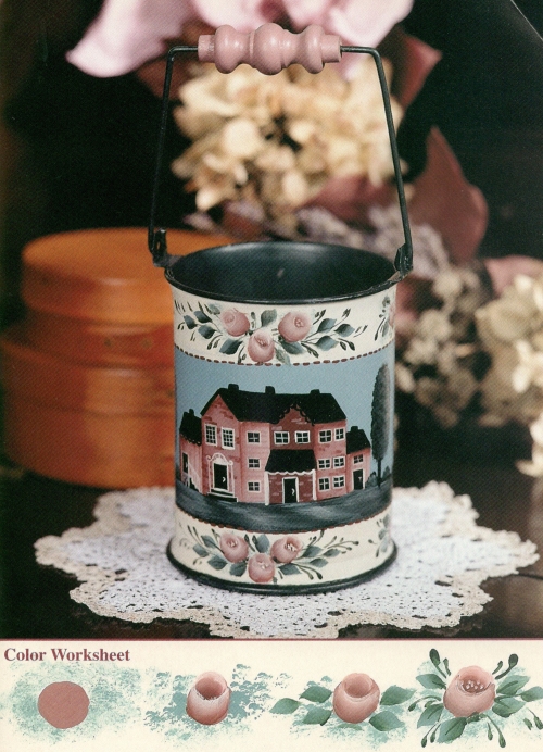 Floral Tin Container