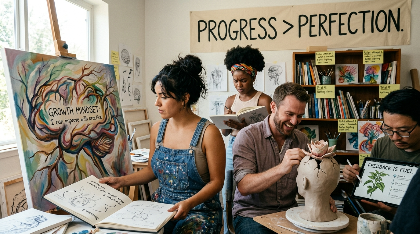 Growth Mindset Artists Use to Transform Creative Skills