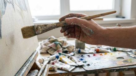 Hold a Paintbrush for Maximum Control and Precision