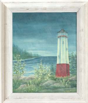Evening Showers… Lighthouse Canvas