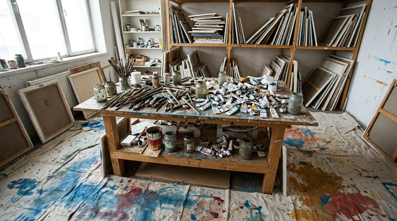 Organize Painting Studio to Clarify Your Artistic Style