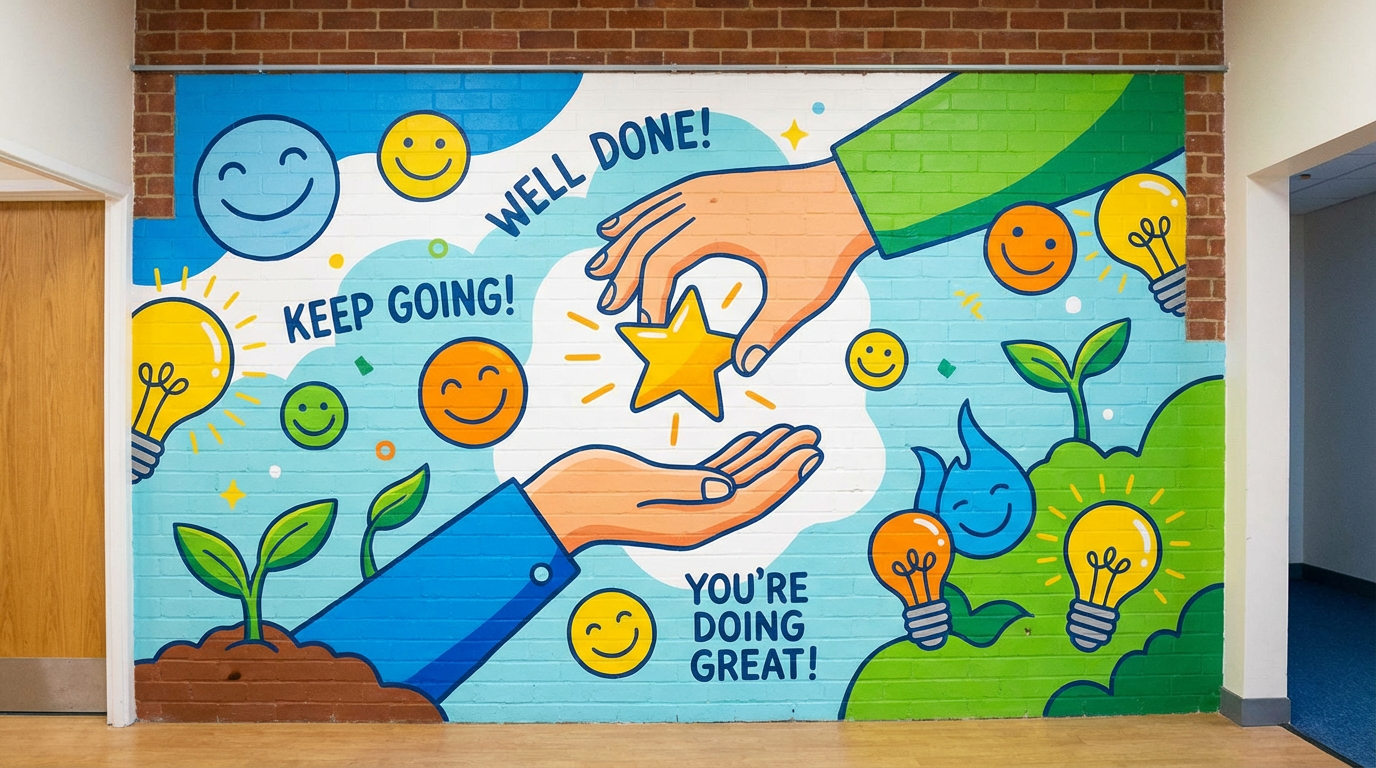 Positive Reinforcement Art for Strong Creative Confidence