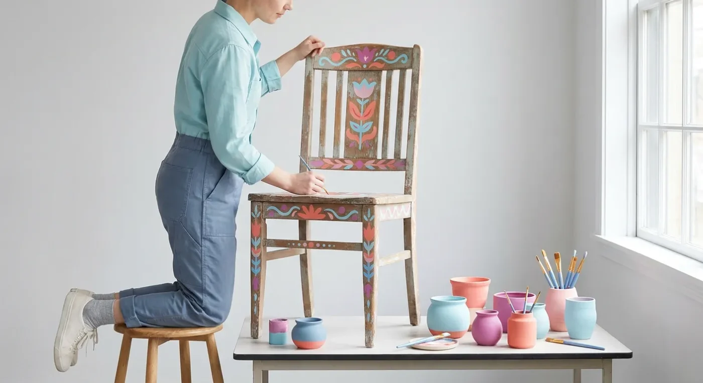 Transforming Old Treasures: Upcycle Furniture with Folk Art Designs